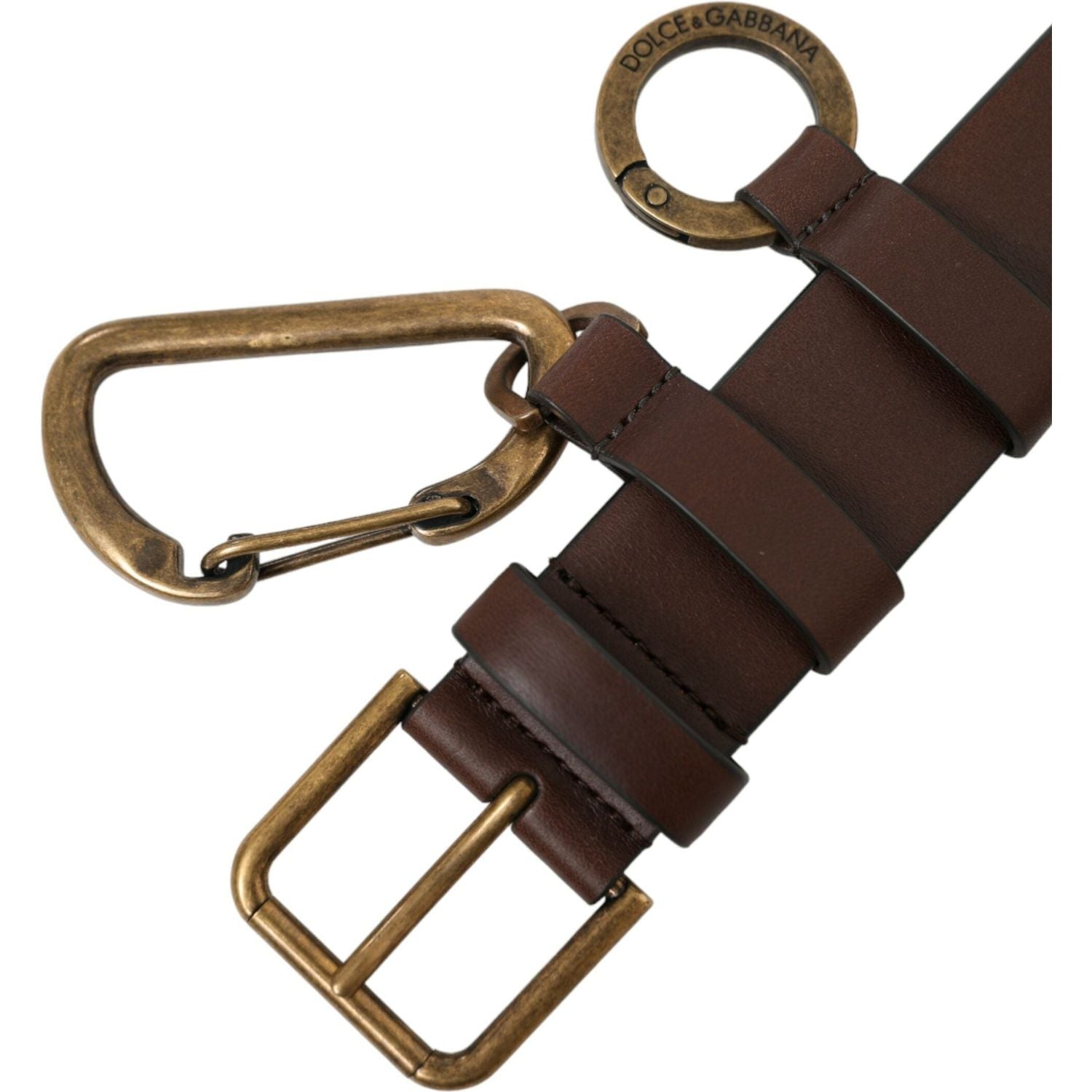 优雅小牛皮腰带，配金属扣