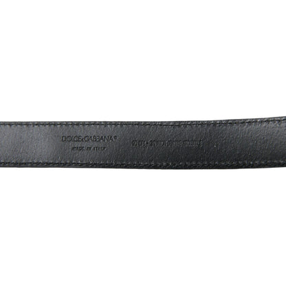 Dolce & Gabbana Beige Exotic Leather Gold Metal Buckle Belt