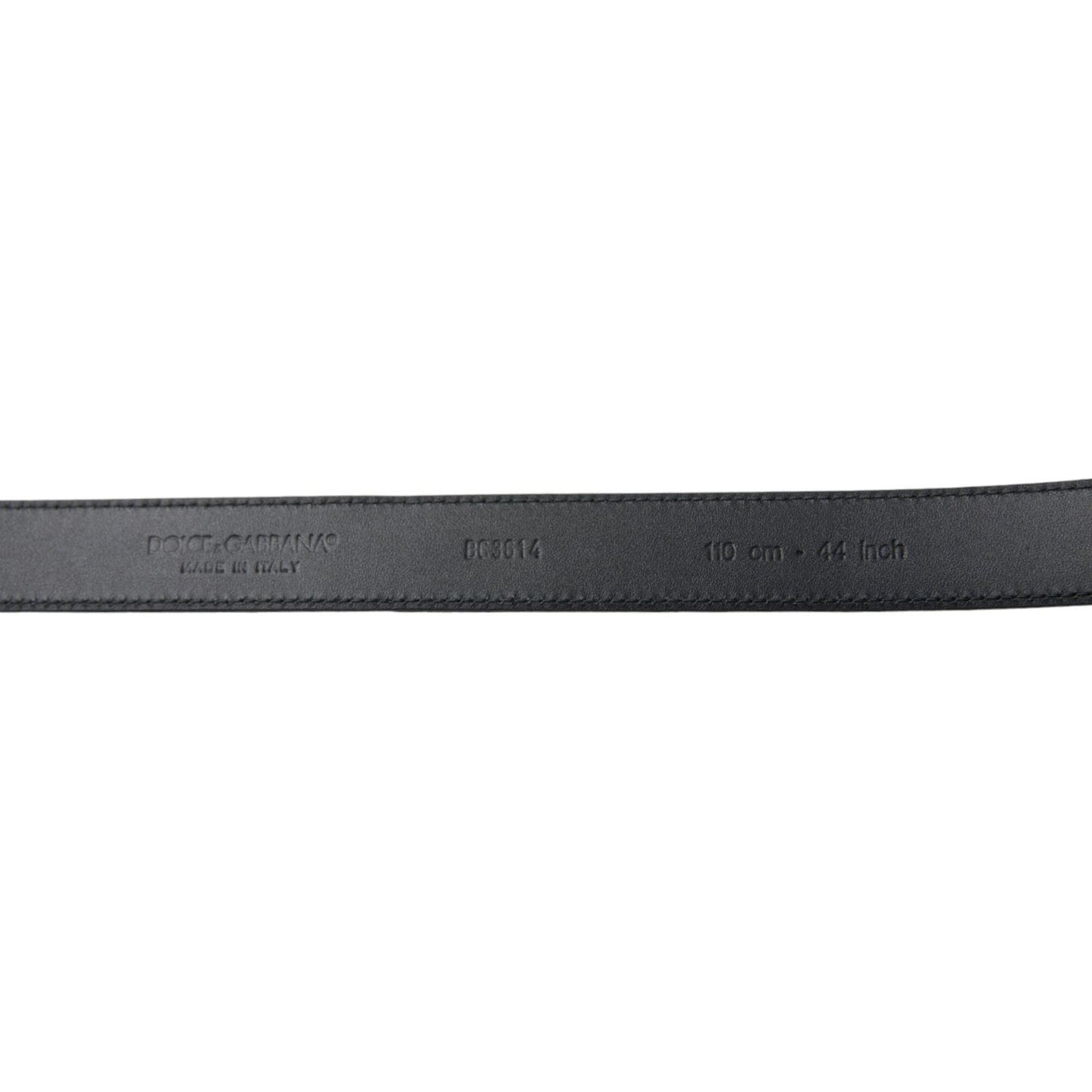 Dolce & Gabbana Black Suede Leather Gold Metal Buckle Belt
