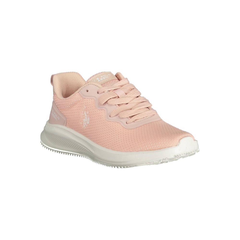 U.S. POLO ASSN. Chic Pink Lace-Up Sneakers with Contrasting Details U.S. POLO ASSN.