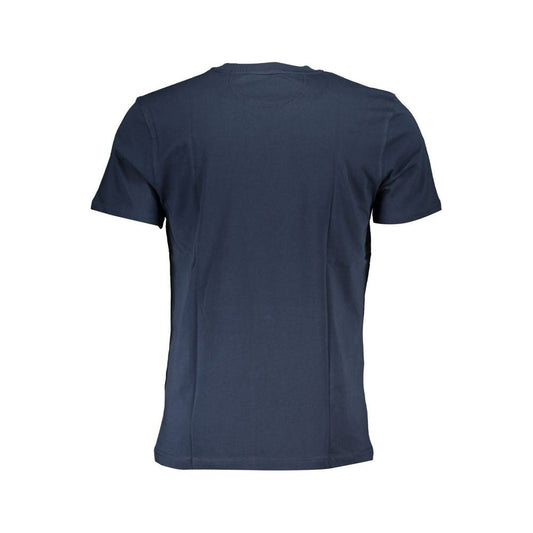 La Martina Elegant Blue Crew Neck Cotton Tee La Martina