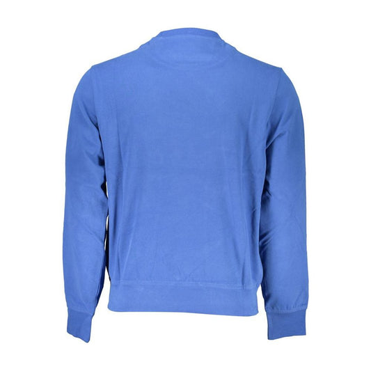 Harmont & Blaine Crew Neck Embroidered Blue Sweater Harmont & Blaine