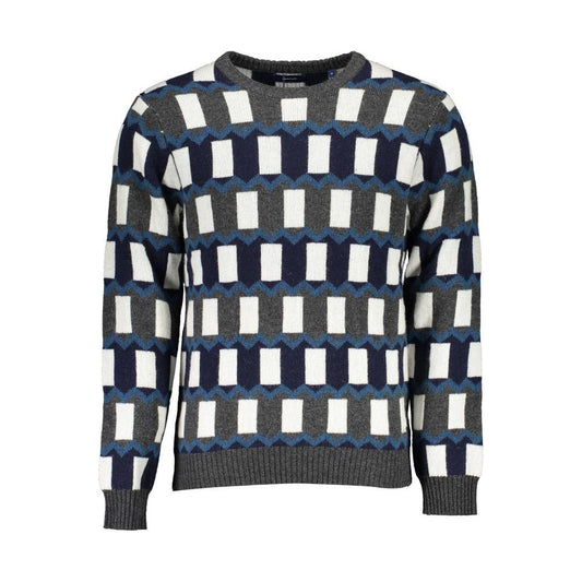 Gant Chic Blue Wool-Blend Crew Neck Sweater Gant