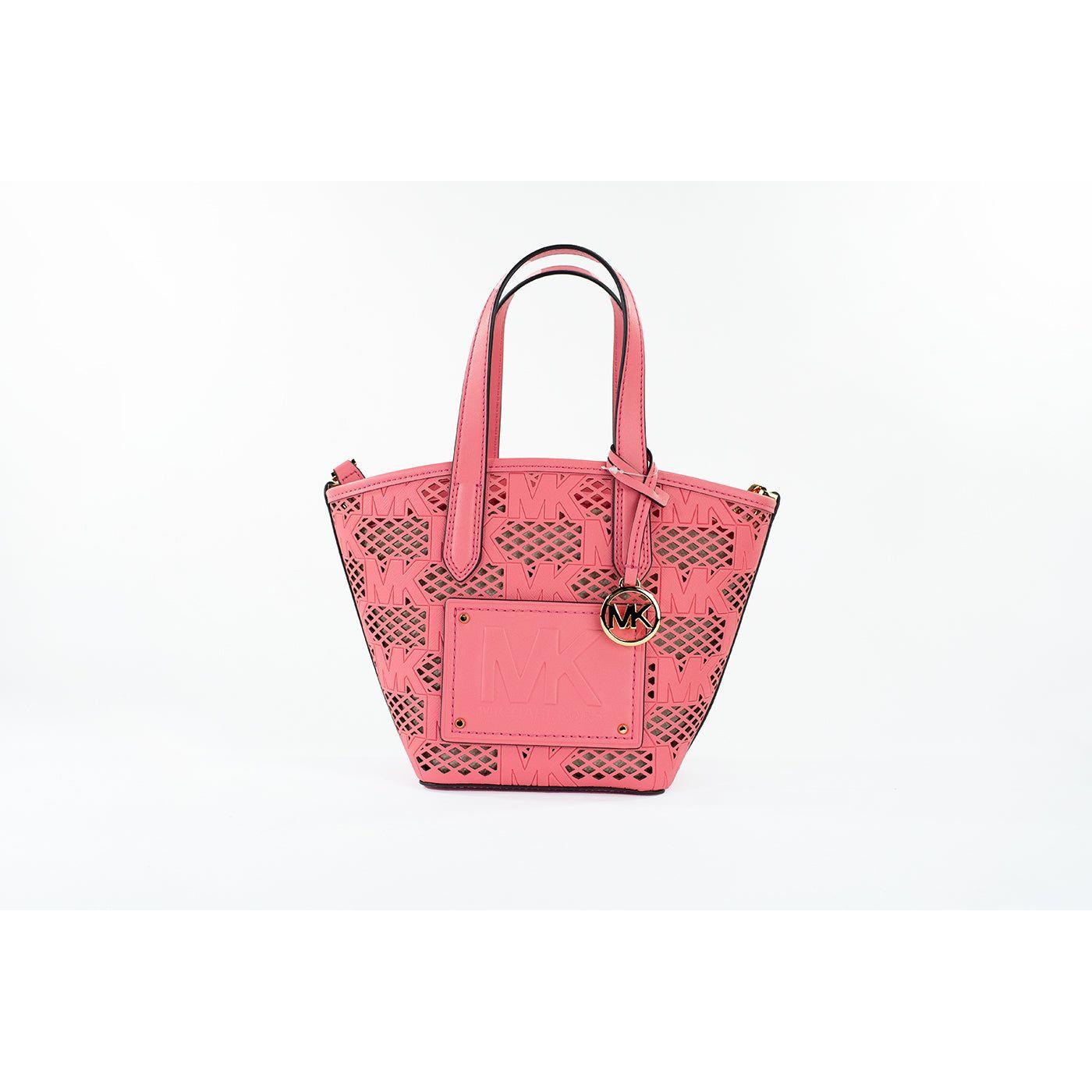 Kimber 小号茶玫瑰皮革二合一拉链托特包邮差包钱包