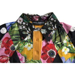 Dolce & Gabbana Multicolor Patchwork Cashmere Henley Sweater