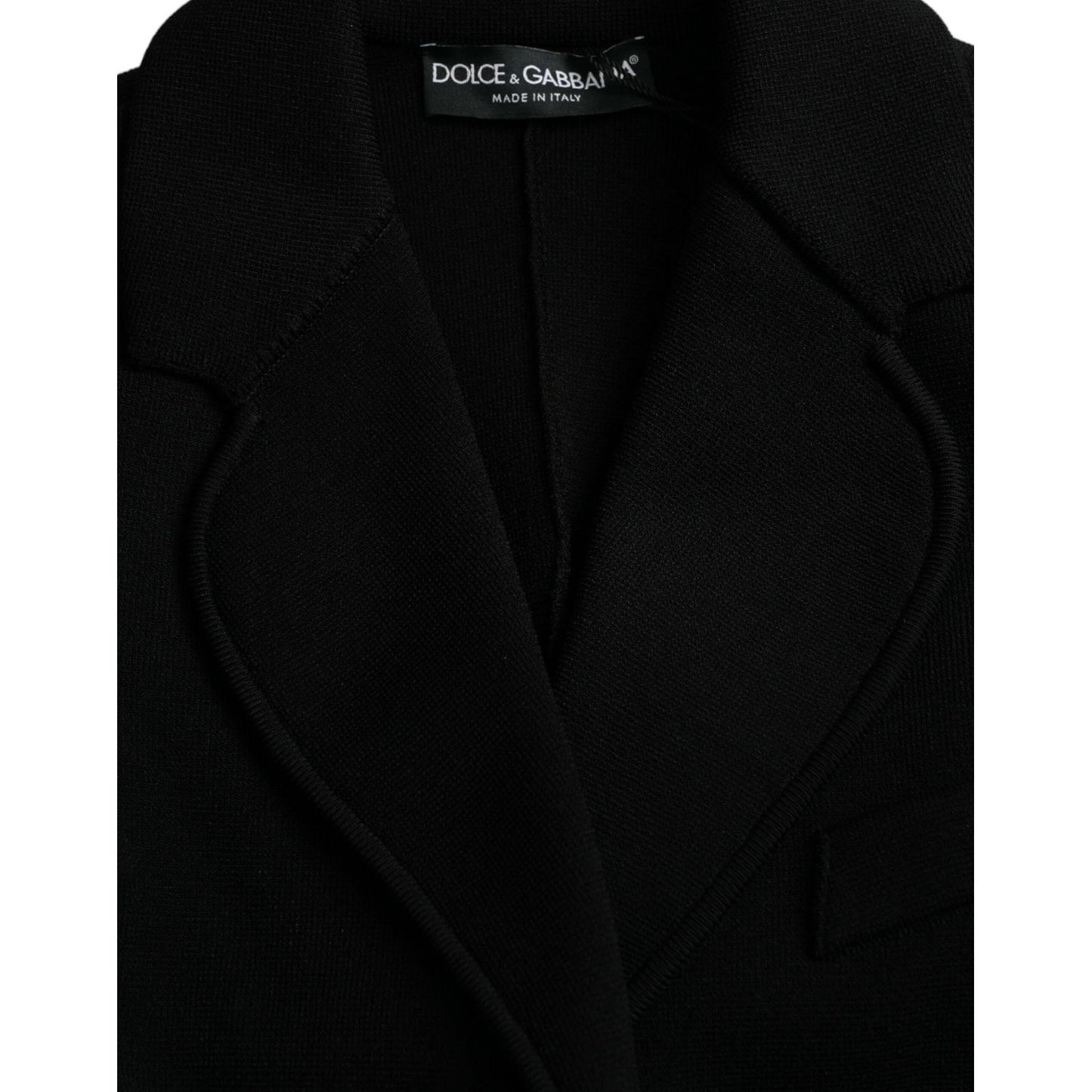 Dolce & Gabbana Black Viscose Single Breasted Blazer Jacket