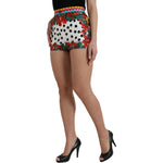 Dolce & Gabbana Multicolor Floral Polka Dot Hot Pants Shorts