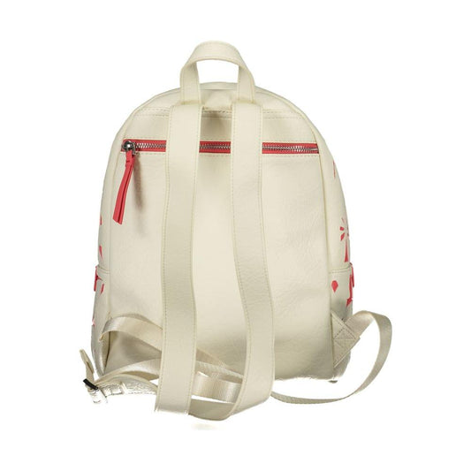 Desigual White Polyethylene Backpack Desigual