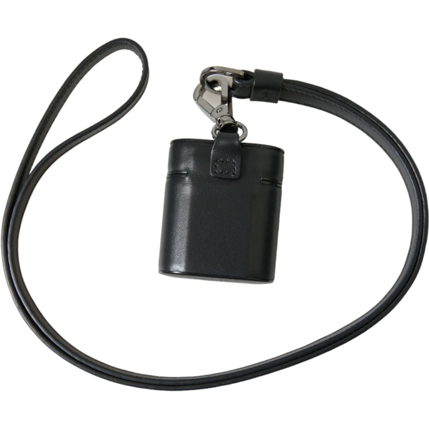 黑色皮革表带银色金属徽标印刷 Airpods 外壳