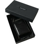 Dolce & Gabbana Wallet Black Horse Leather Zip Logo Cross Body Phone Slot