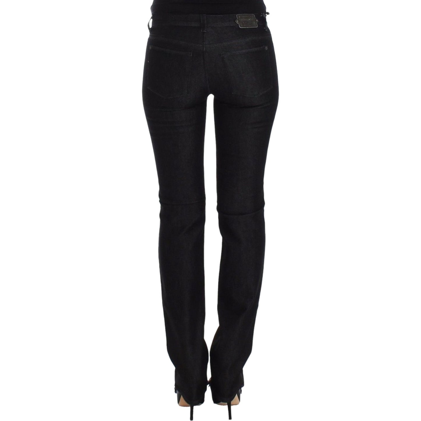 Ermanno Scervino Black Slim Jeans Denim Pants Skinny Leg Stretch Jeans & Pants