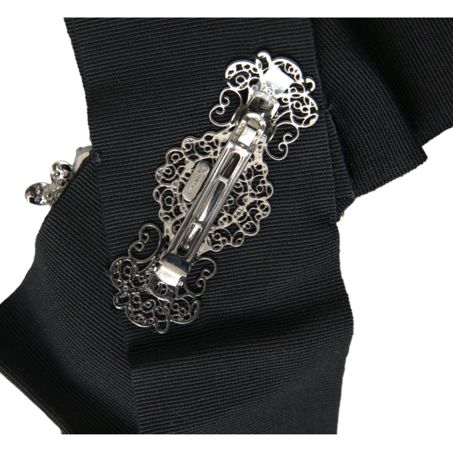 黑色施华洛世奇水晶装饰发夹