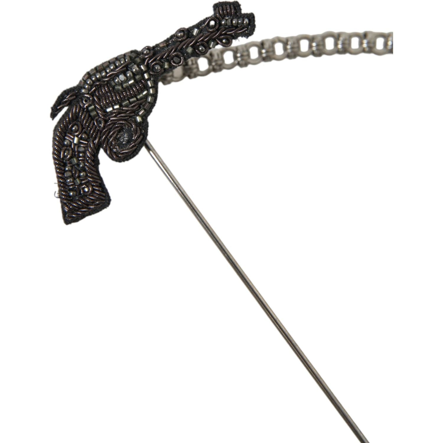 黄铜 铜 丝绸 左轮手枪 男士 胸针 翻领别针