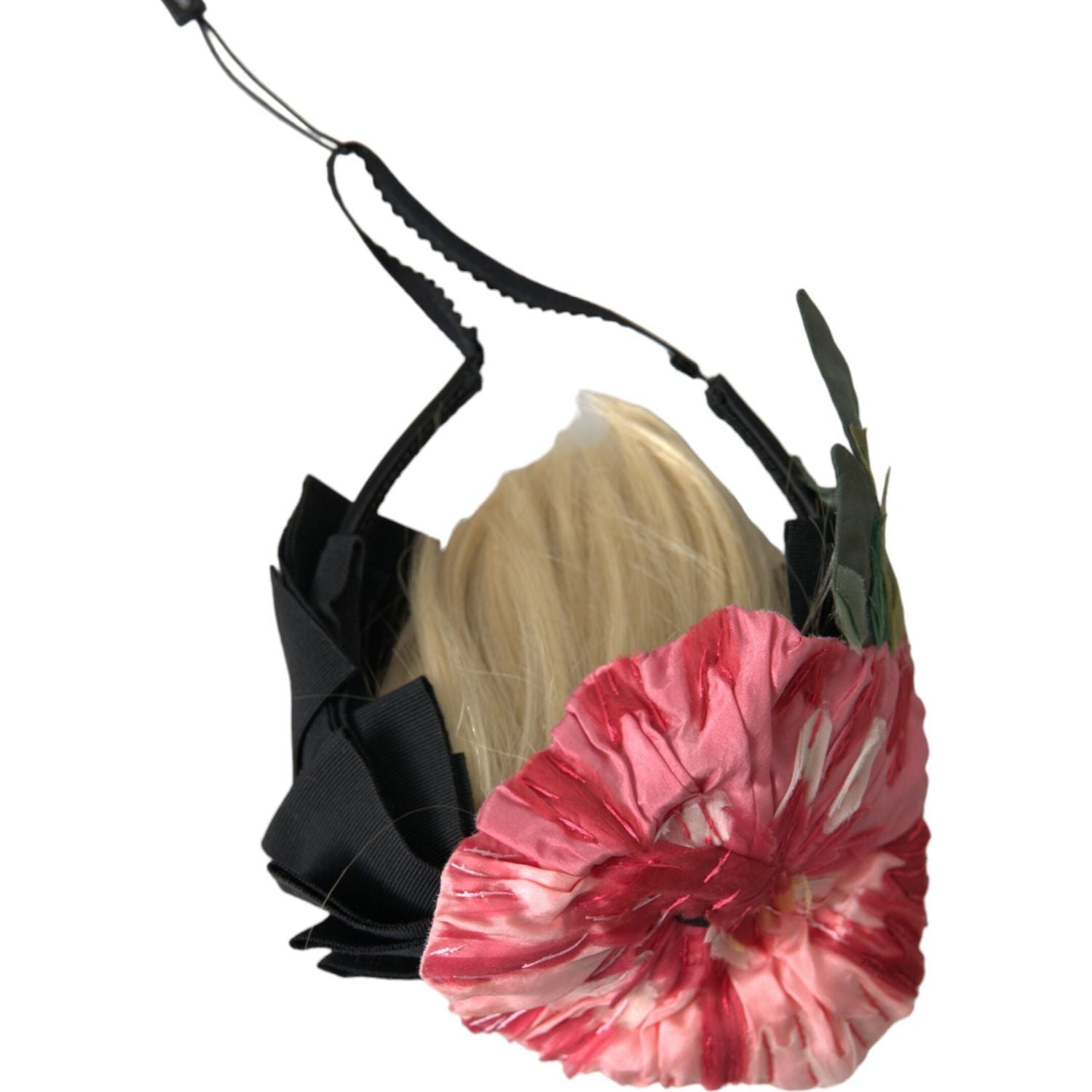 黑色粘胶白色头发 Parrucchiera 头带王冠