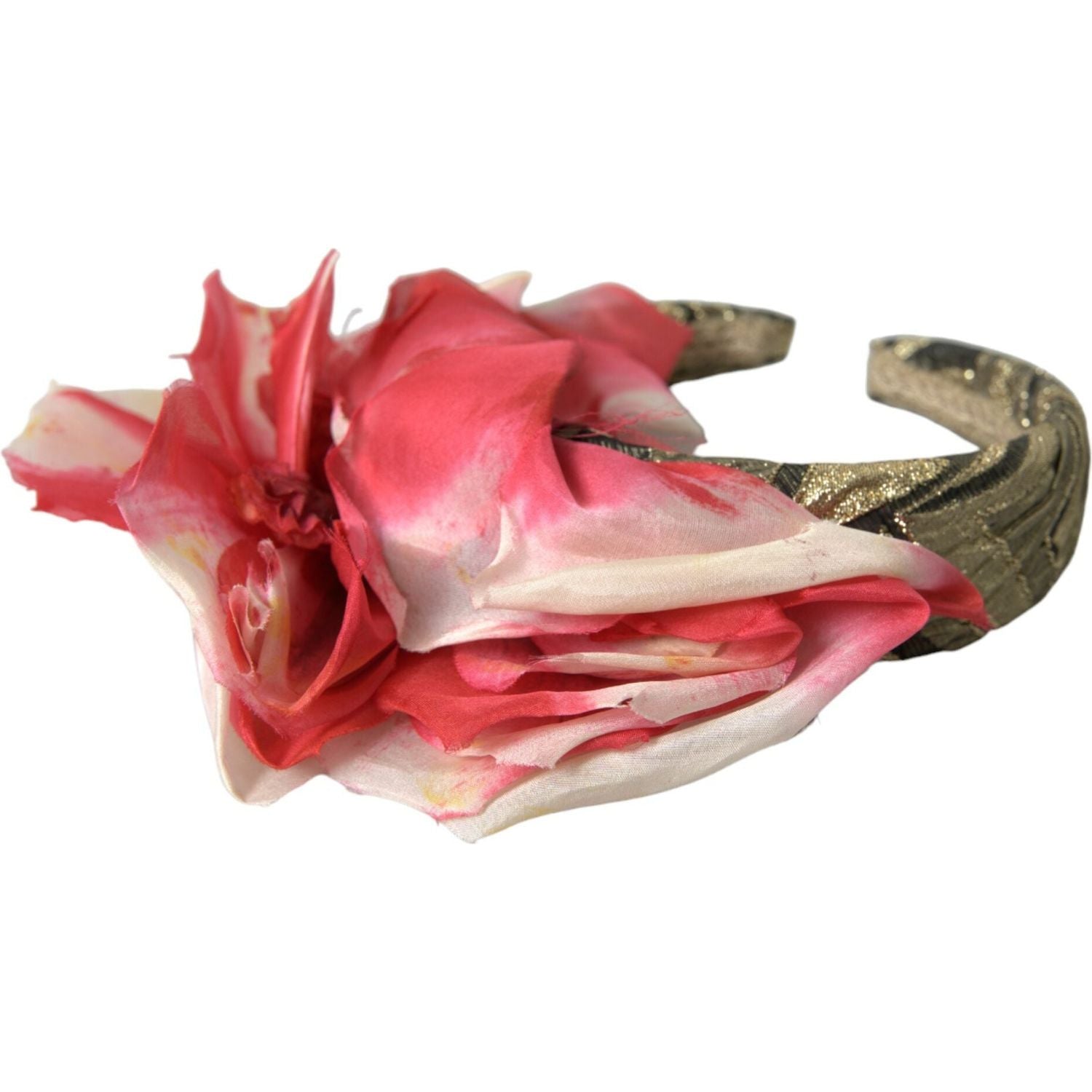 多色花卉贴花丝绸女士头带王冠