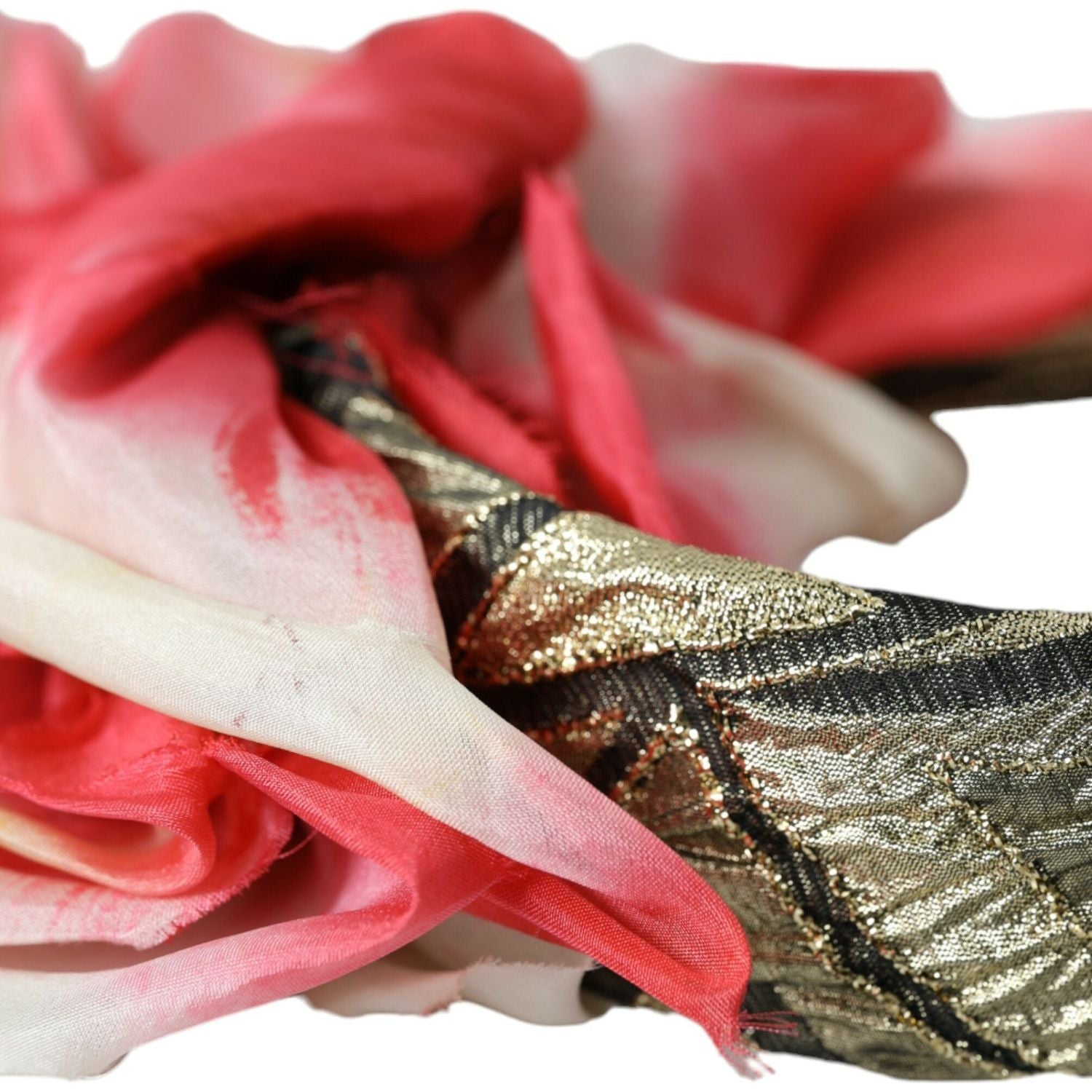 多色花卉贴花丝绸女士头带王冠