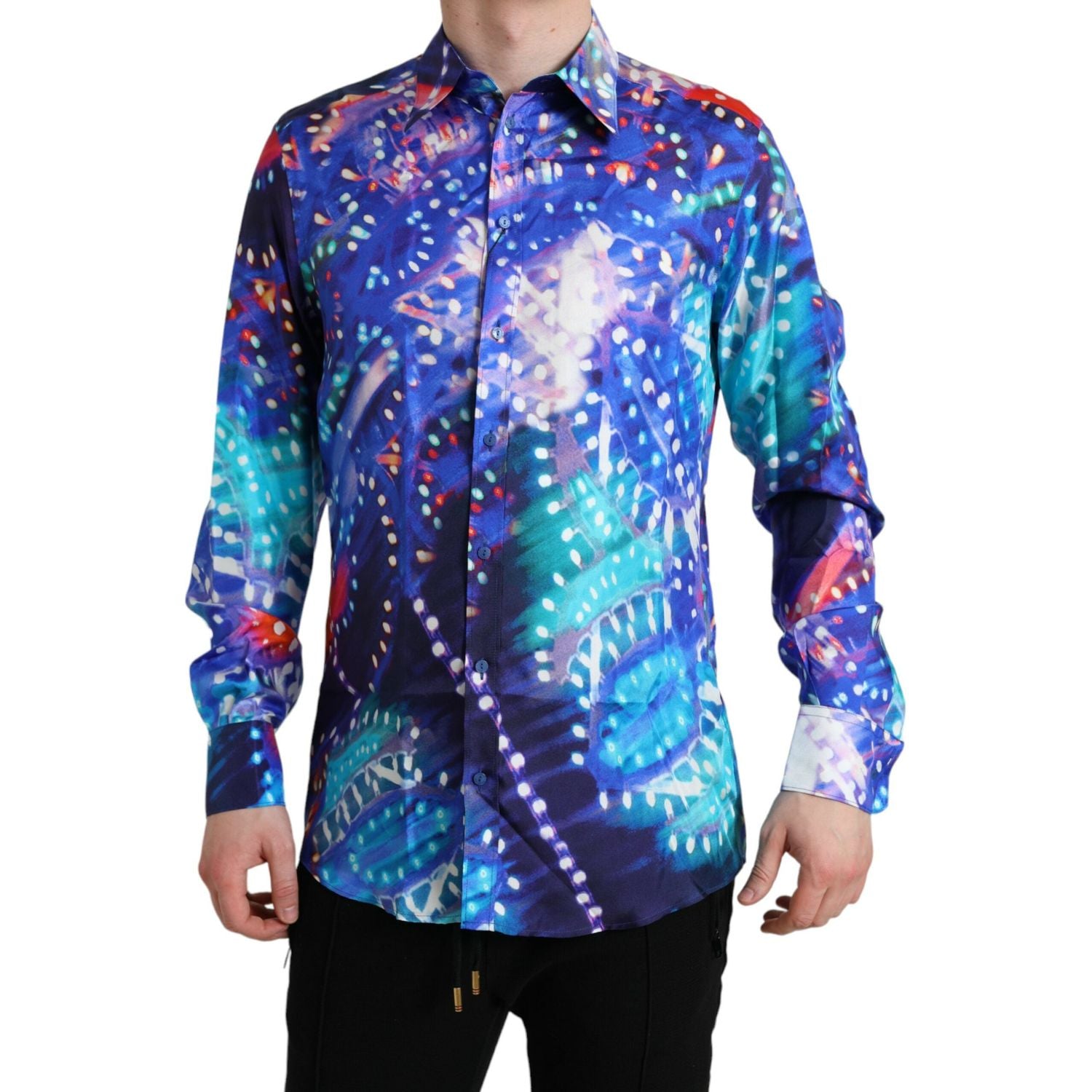 紫色 Luminarie 真丝修身 MARTINI 衬衫