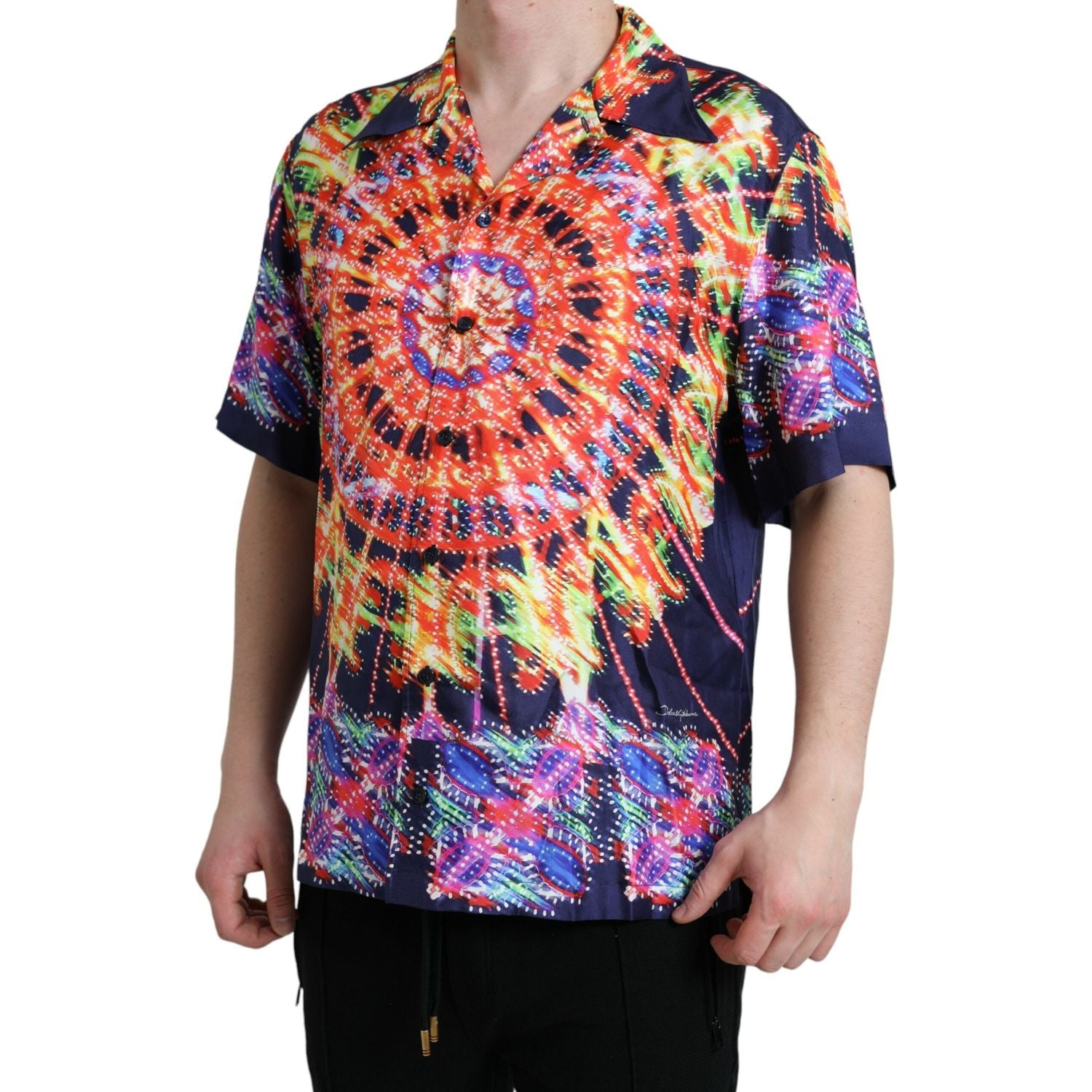 多色 Luminarie 真丝休闲衬衫