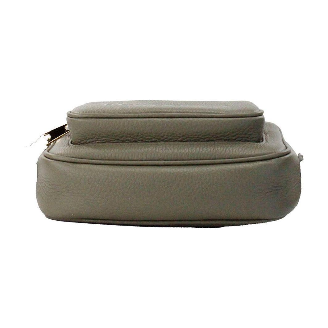 小号品牌深蕨绿色粒面皮革相机斜挎包