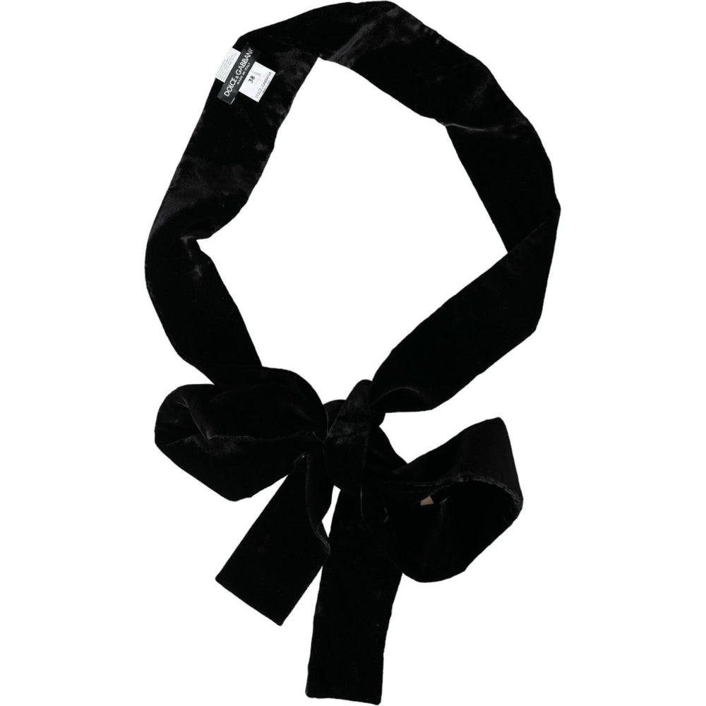 Dolce & Gabbana Black Viscose Wide Waist Women Belt