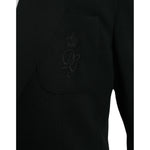 Dolce & Gabbana Black Wool Single Breasted Coat Blazer