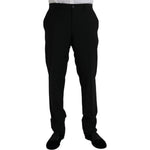Dolce & Gabbana Black Polyester STAFF Formal 3 Piece Suit