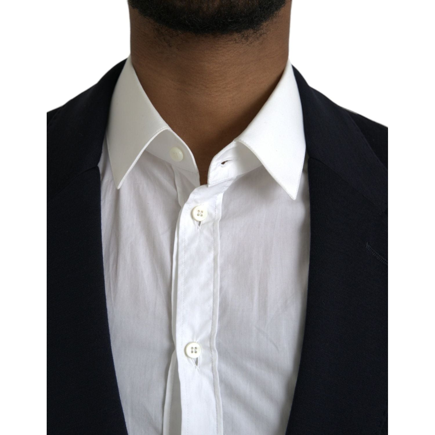 黑色羊毛单排扣大衣