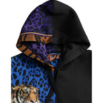 Dolce & Gabbana Multicolor Tiger Hooded Sweatshirt Sweater