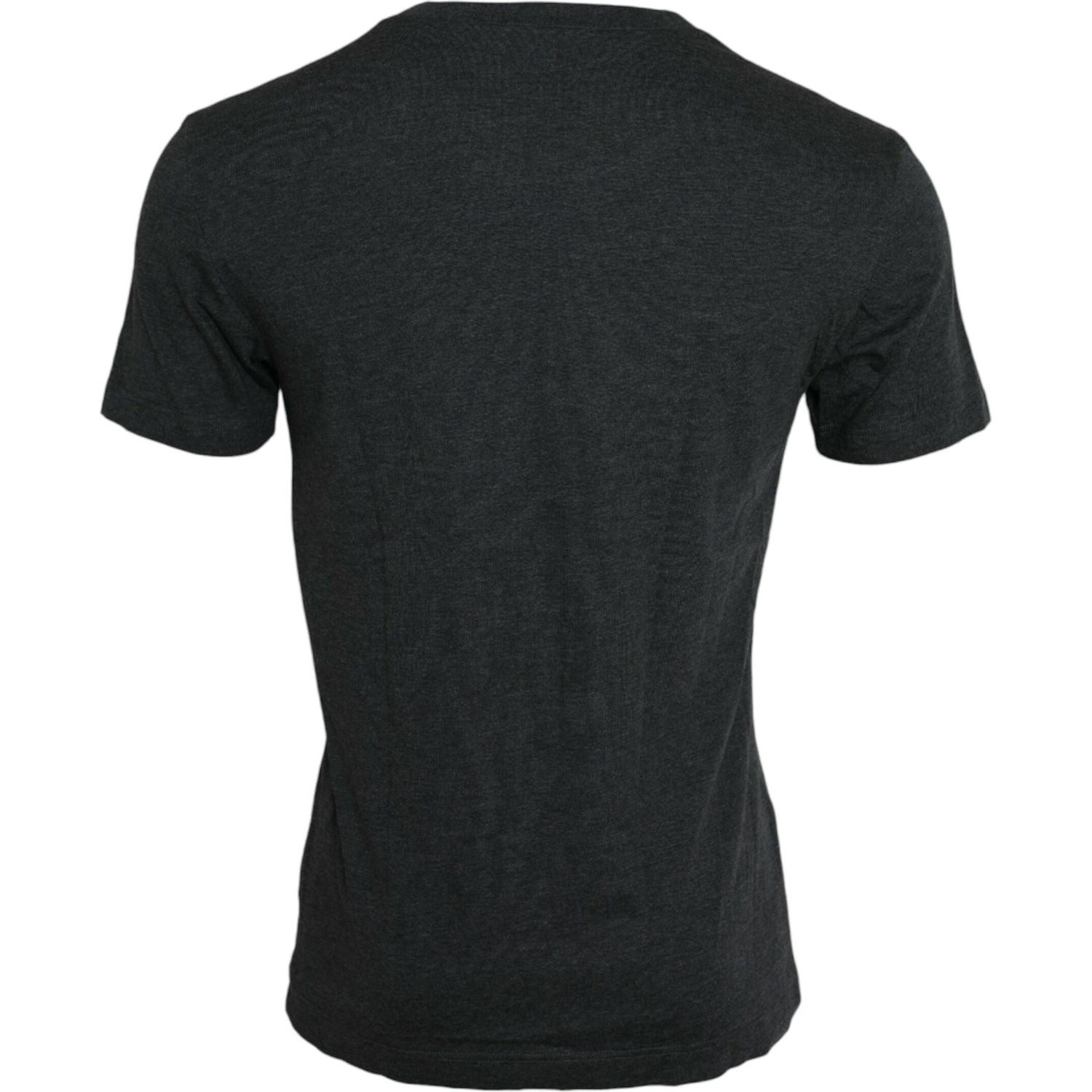 灰色徽标印花圆领短袖 T 恤