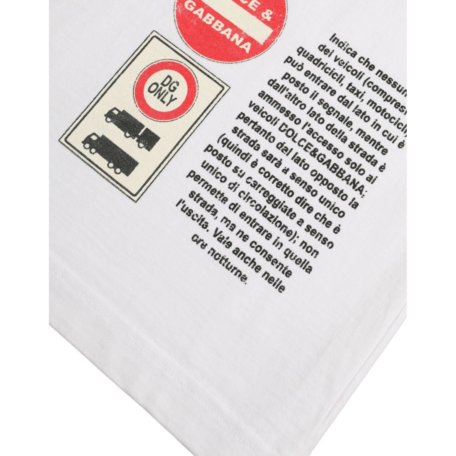 Dolce & Gabbana White Amor Heart Cotton Crewneck Short Sleeve T-shirt