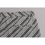 Dolce & Gabbana White Black Striped Casual Shorts