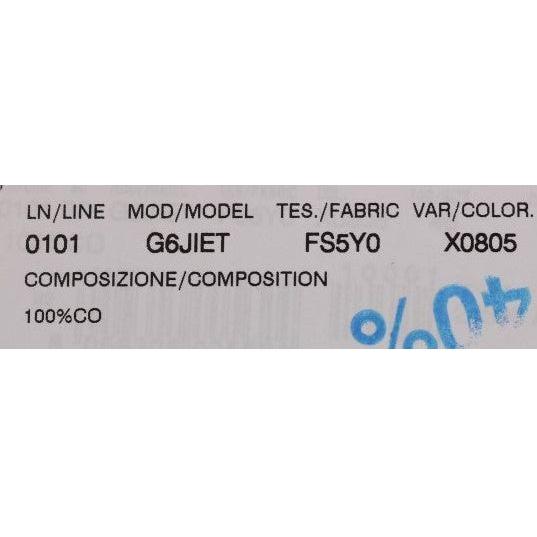 波尔多条纹棉质及膝短裤