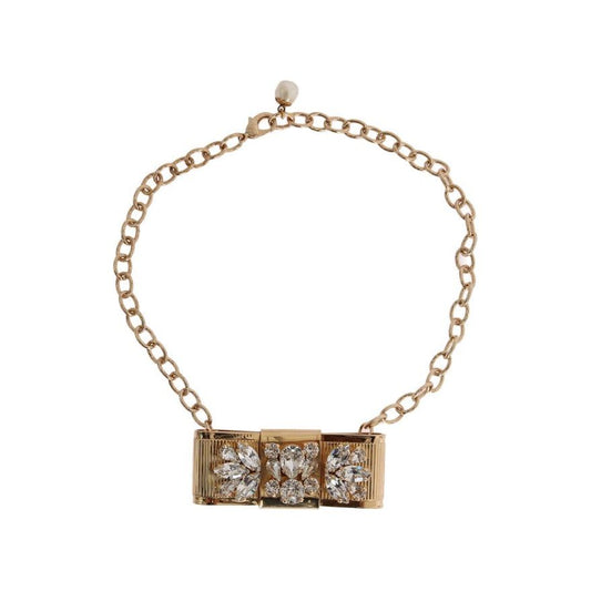 Elegant Gold Crystal Statement Choker Dolce & Gabbana