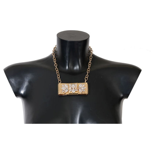 Elegant Gold Crystal Statement Choker Dolce & Gabbana