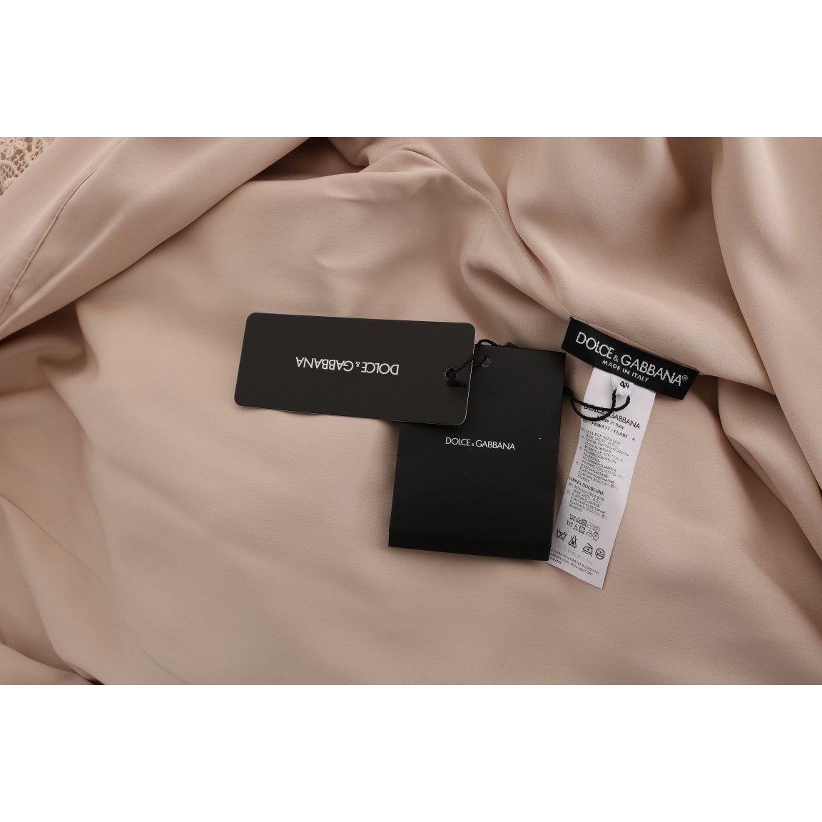 Dolce & Gabbana Elegant Beige Cape Kaftan Dress Dolce & Gabbana