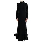 Dolce & Gabbana Black Stretch Long Gown Sheath Dress