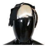 Dolce & Gabbana Black Crystal White Diadem Headband Tiara