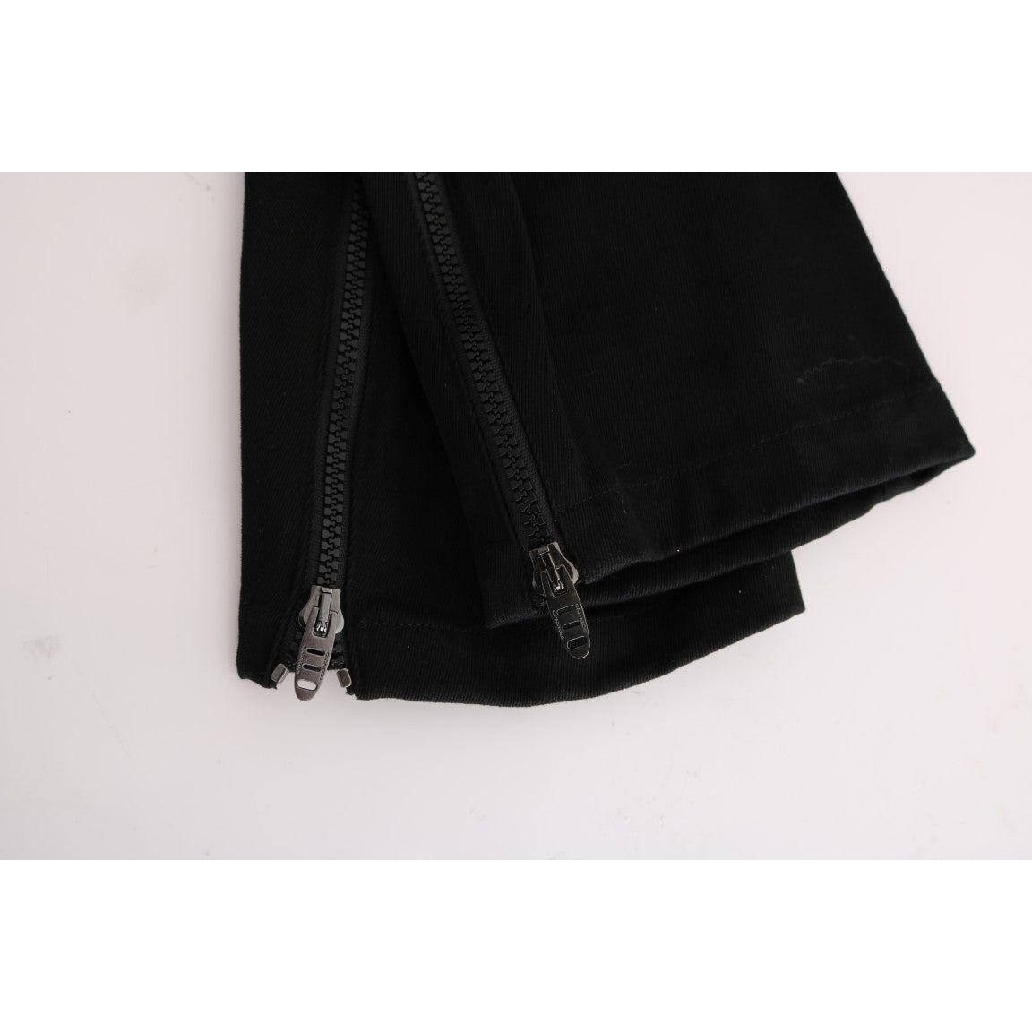 时尚黑色修身长裤