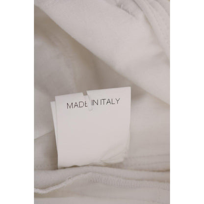 Ermanno Scervino White Cotton Slim Fit Casual Pants