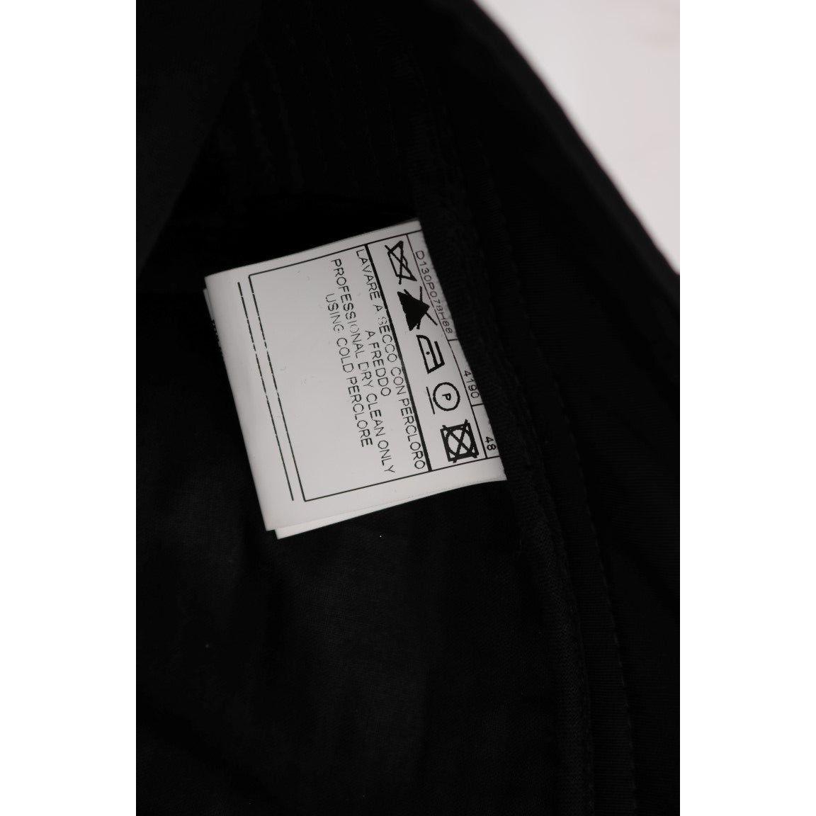 时尚黑色棉质修身长裤