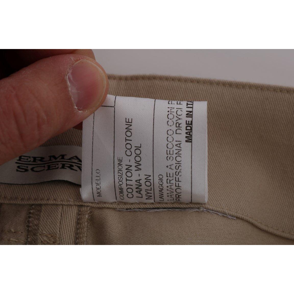 别致的米色七分裤 - 常规版型优雅