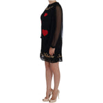 Dolce & Gabbana Black San Valentino Sequined Shift Dress