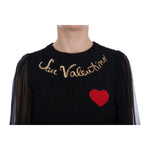 Dolce & Gabbana Black San Valentino Sequined Shift Dress