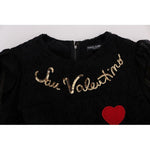 Dolce & Gabbana Black San Valentino Sequined Shift Dress