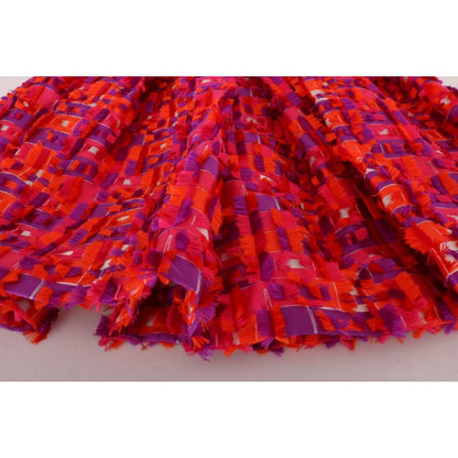 Dolce & Gabbana Pink Patterned A-line Above Knees Dress