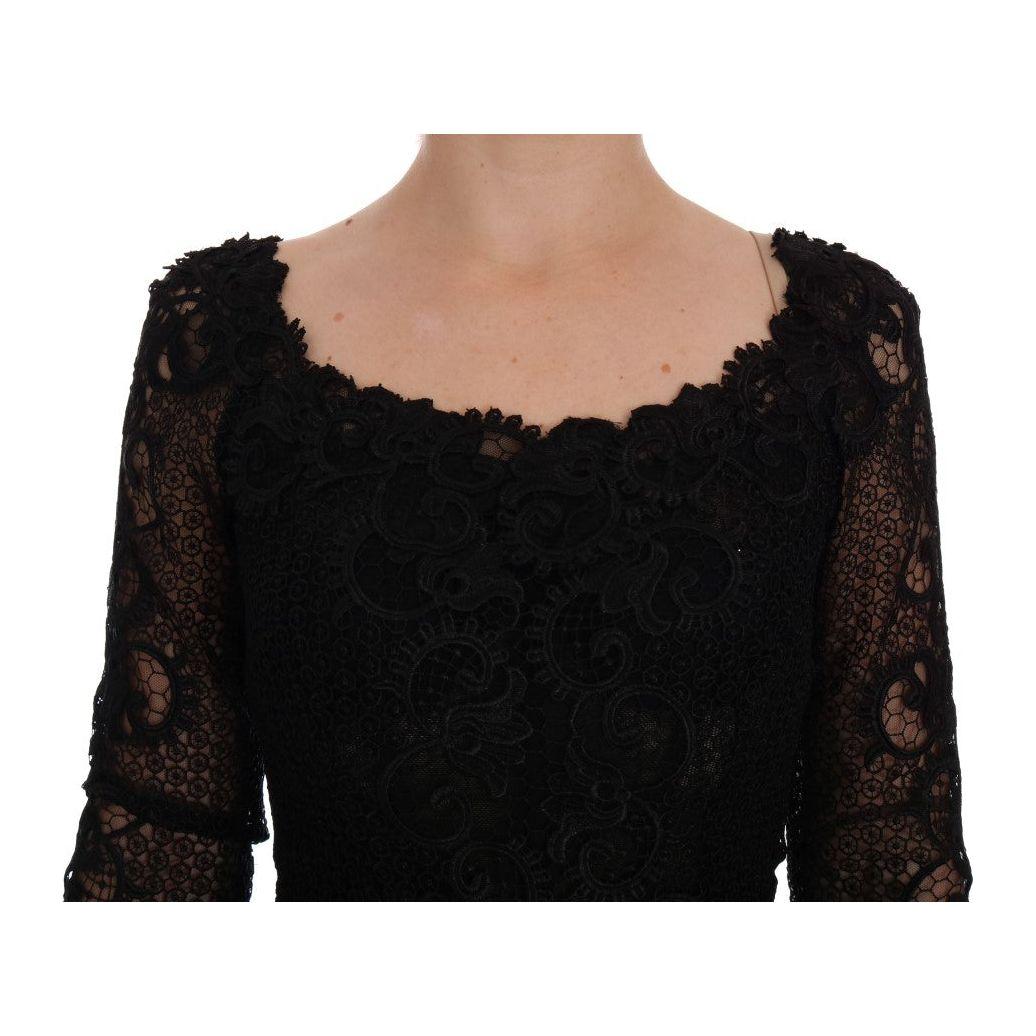 优雅全长黑色直筒长裙