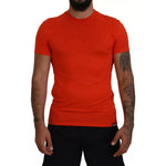Dsquared² Orange Modal Short Sleeves Crewneck T-shirt