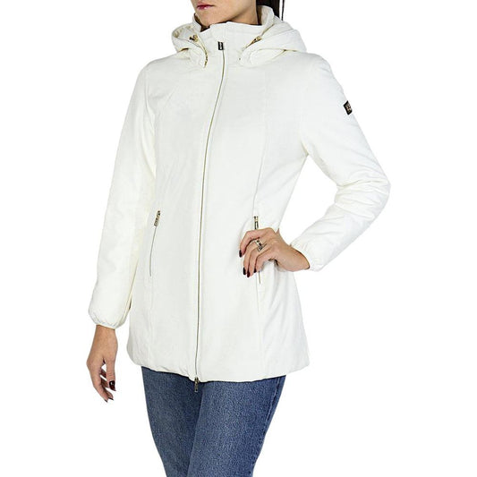 Yes Zee Elegant White Softshell Down Jacket Yes Zee