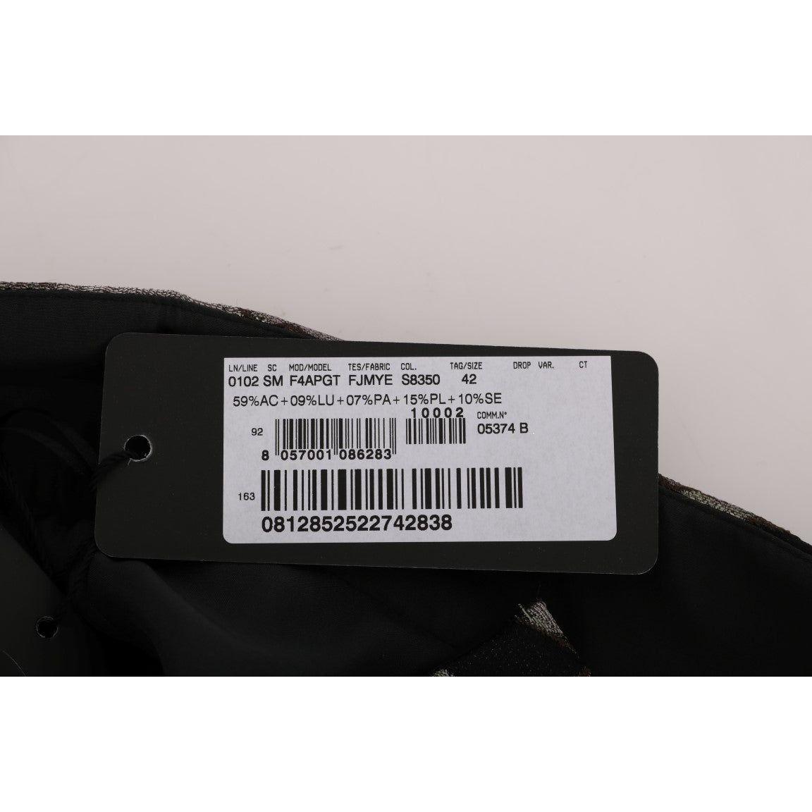 优雅黑色银花直筒裙