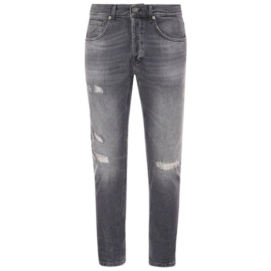 Dondup Chic Grey Dian Jeans with Distressed Detailing Dondup